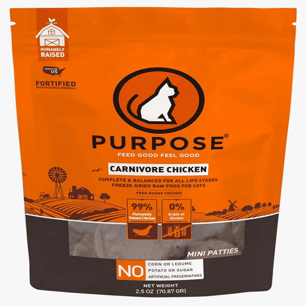 PURPOSE 貓糧 凍乾脫水生肉肉餅 單一蛋白 雞肉 2.5oz (678168) (圖片1)