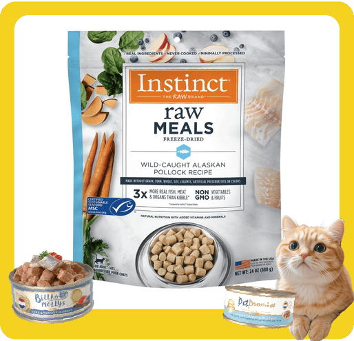 Instinct Instinct 貓糧 本能 貓糧 無穀物凍乾生肉主食糧 狹鱈魚 24oz 24oz  正面圖