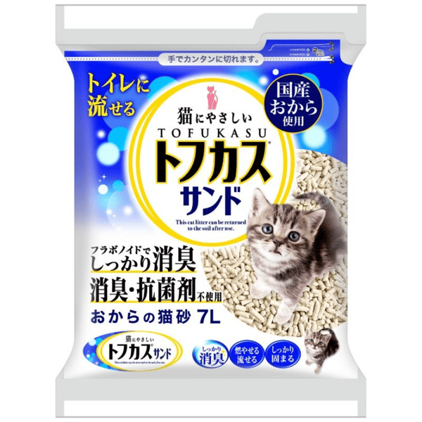 日本爽快7 豆腐貓砂 長條型 7L (藍) (圖片1)