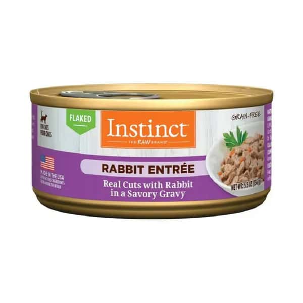 Instinct Instinct 貓罐頭 無穀物肉汁 兔肉片猫用主食罐頭 5.5oz 5oz 猫用 正面圖