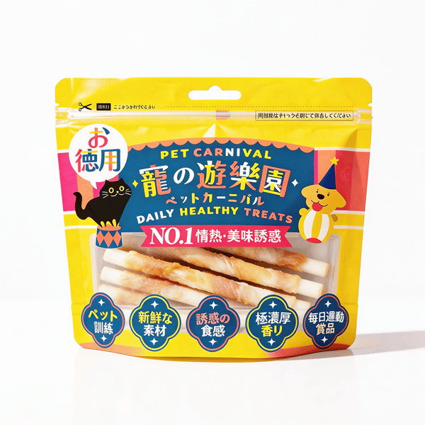 Pet Carnival Air-Dried Dog Treats Premium Chicken Wrapped Calcium Milk Nutrition Bar 900g (圖片3)