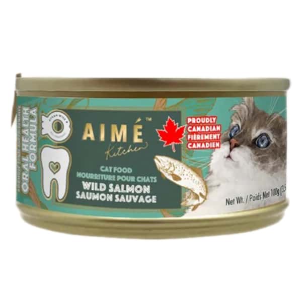 AIME Kitchen 貓罐頭 口腔強健系列 野生三文魚鮮肉罐 100g (H6612) (圖片1)