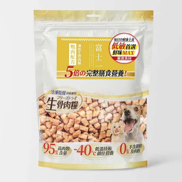 富士一 凍乾 貓狗糧 生骨肉主食糧 鴨肉配方 500g (圖片1)