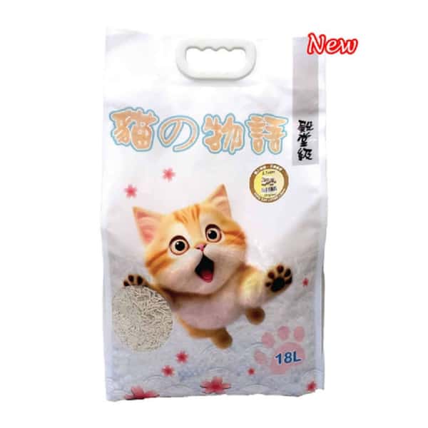 貓之物語 貓之物語 1.5mm天然 豆腐貓砂 原味 18L 18L 正面圖