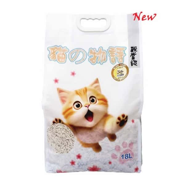 貓之物語 貓之物語 3.0mm天然 豆腐貓砂 原味 18L 18L  正面圖
