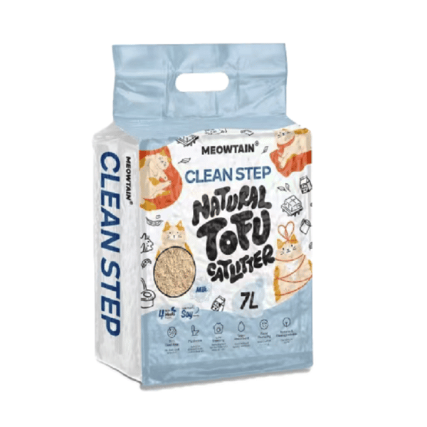 Clean Clean Step 1.5mm天然 豆腐貓砂 牛奶味 7L 7L 正面圖