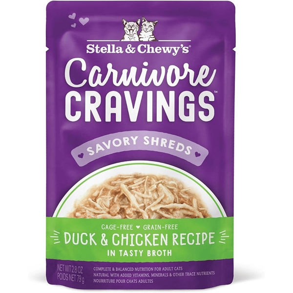 Stella & Chewy's 成貓濕糧 食肉獸滋味包 放養鴨+雞 肉絲配方 2.8oz (CCDC-2.8) (圖片1)