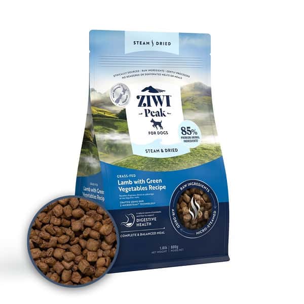 ZiwiPeak ZiwiPeak 狗糧 微蒸風乾系列 草飼牛肉 配綠色蔬菜 食譜 800g 800g  正面圖
