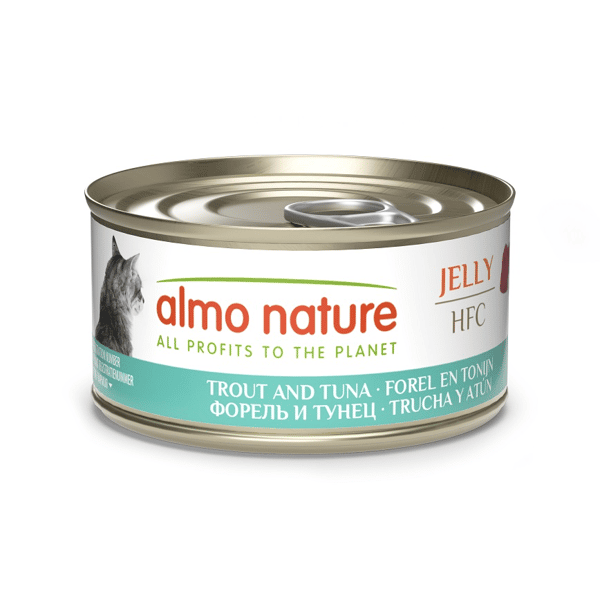 Almo Nature Jelly HFC 貓罐頭 天然系列 鱒魚+吞拿魚 70g (9036) (圖片1)