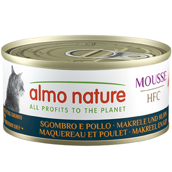 Almo Nature HFC Mousse 貓罐頭 鯖魚+雞肉 70g (9441H) (圖片1)