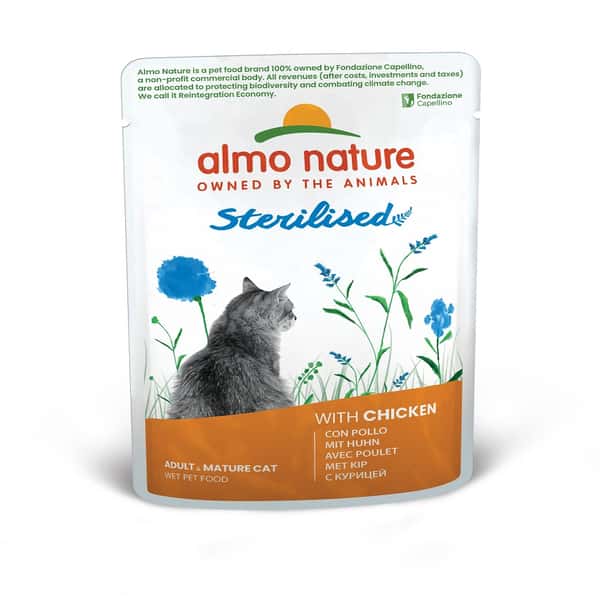 Almo Nature Sterilised 絕育貓鮮包 雞肉 70g (5291) (圖片1)