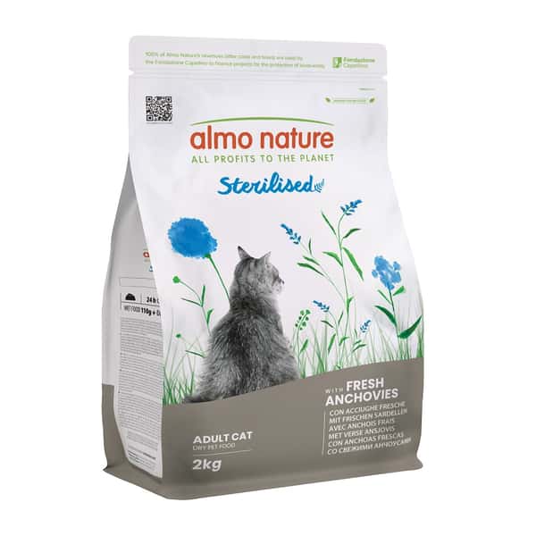 Almo Almo Nature Holistic 貓糧 成貓糧絕育配方 新鮮鯷魚 2kg 2kg 正面圖