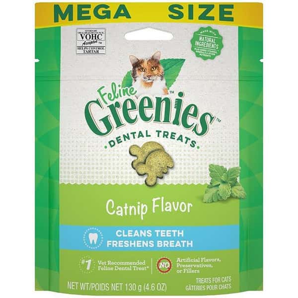 Greenies Greenies Feline貓齒靈 貓零食 貓貓潔齒餅 貓草味 4.6oz 6oz 正面圖