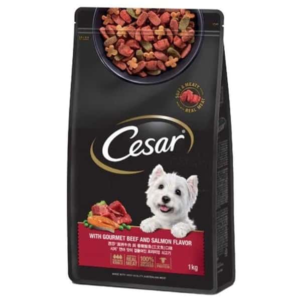 Cesar西莎 Cesar西莎 狗糧 精緻乾糧系列 澳洲牛肉與香嫩三文魚 1kg 1kg  正面圖