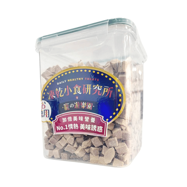 凍乾小食研究所 x 寵之遊樂園 凍乾 貓零食 狗零食 原桶凍乾鴨肉粒 400g (圖片1)