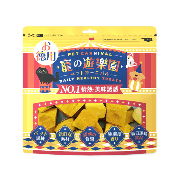 寵之遊樂園 寵之遊樂園 凍乾 貓零食 狗零食 角切南瓜塊 300g 300g 正面圖