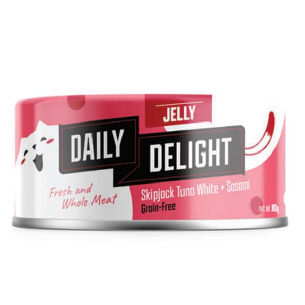 Daily Daily Delight Jelly啫喱系列 貓罐頭 白鰹吞拿魚+雞胸肉 80g 80g 正面圖
