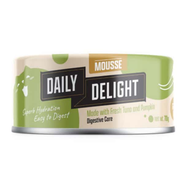 Daily Daily Delight Mousse慕絲系列 貓罐頭 吞拿魚+南瓜 70g 70g  正面圖