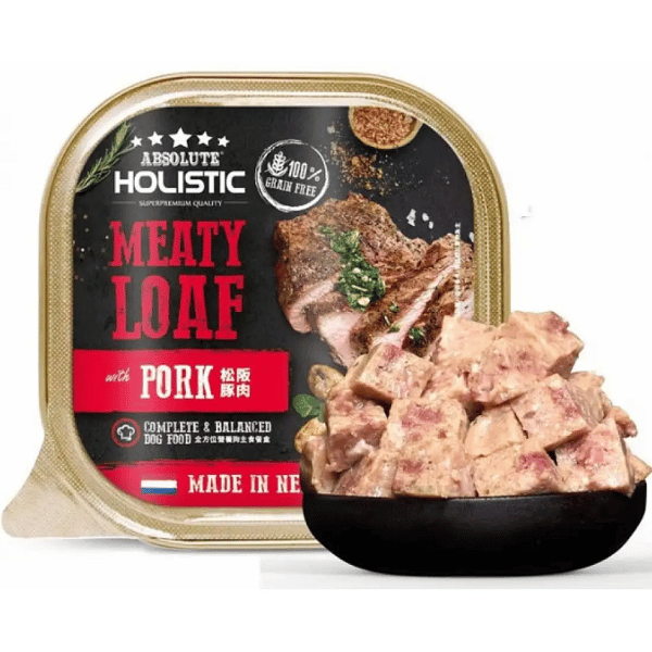 Absolute Holistic 荷式肉卷狗罐頭 全方位營養主食餐盒 松阪豚肉 100g (AM-5386) (圖片1)