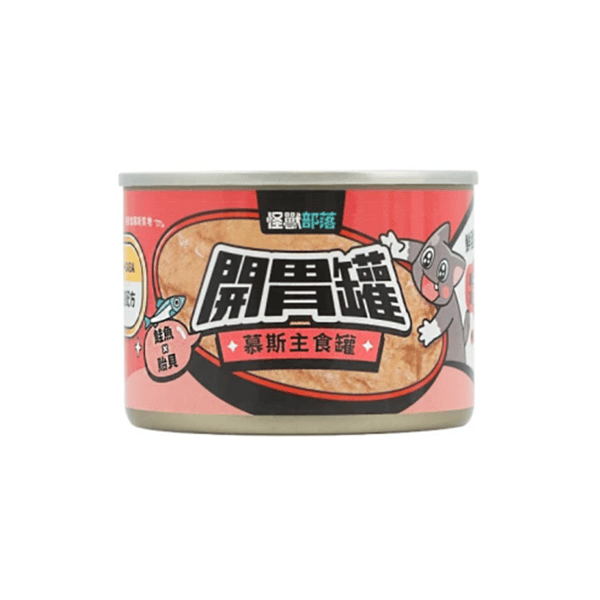 怪獸部落 貓罐頭 開胃慕斯主食罐 鮭魚貽貝 165g (圖片1)