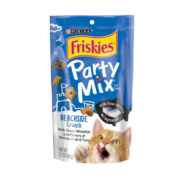 Friskies Party Mix Beachside Crunch Adult Cat Treats 6oz (NE12364958) (圖片1)