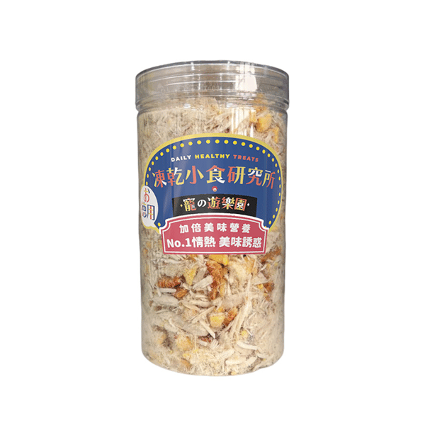凍乾小食研究所 凍乾小食研究所 x 寵之遊樂園 凍乾 貓零食 狗零食 磷蝦蛋黃雞肉鬆 150g 150g 正面圖
