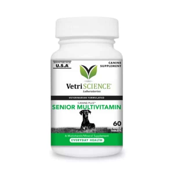 VetriScience VetriScience 多種維他命 老年犬用 60片/樽 犬用 正面圖