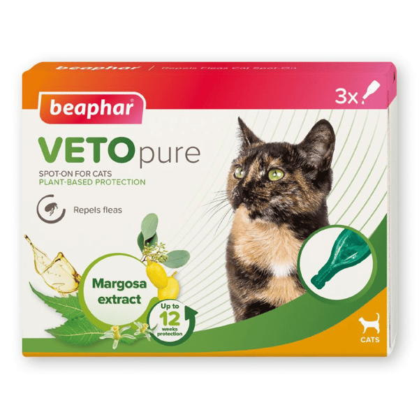 Beaphar VETO pure 成貓用回歸自然滴劑 一盒3支 (17812) (新包裝) (圖片1)