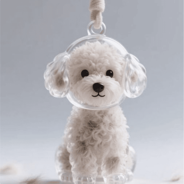 狗毛收集鎖匙扣 貴賓犬(泰迪犬) 1個 (圖片1)