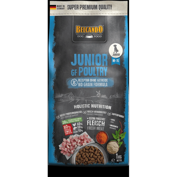 Belcando 狗糧 無穀物天然犬乾糧 幼犬糧 家禽配方 1kg (圖片1)