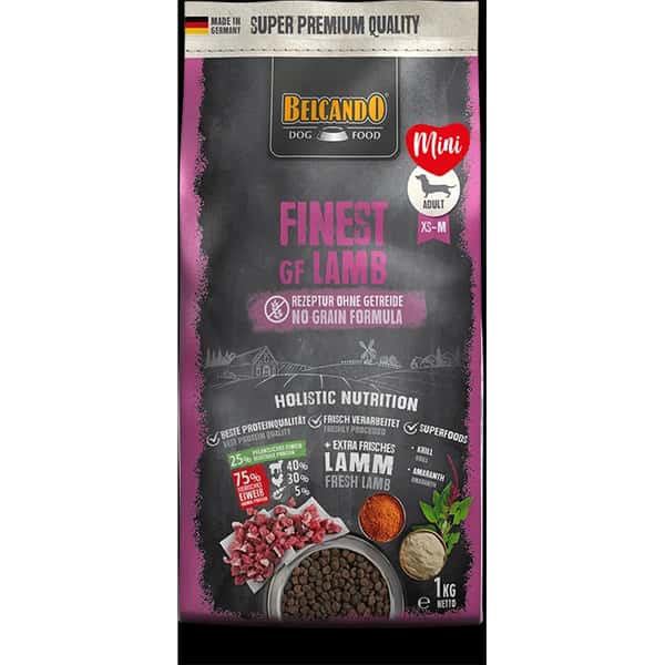 Belcando 狗糧 無穀物天然犬乾糧 精細顆粒 羊肉 小型犬種 1kg (圖片1)
