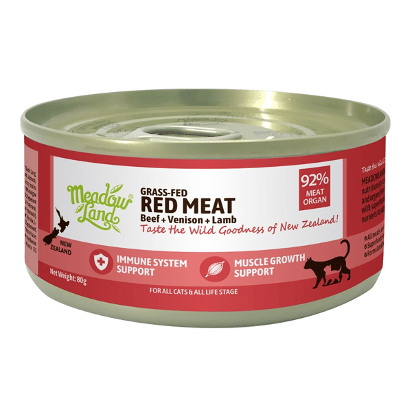 Meadowland 貓罐頭 全貓主食罐 經典肉醬系列 紅肉(牛肉+鹿肉+羊肉) 80g (MLC04) (圖片1)