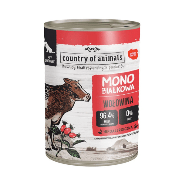 Country of animals 狗罐頭 單一蛋白罐 牛肉 400g (92104) (圖片1)