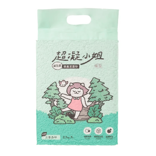 超凝小姐 益生菌除臭豆腐砂 忘憂森林香 7L (圖片1)