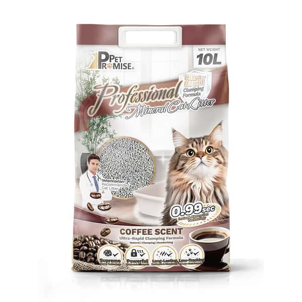 Pet Pet Promise毛孩承諾 高級 礦物貓砂 咖啡味 10L  - 原裝行貨 10L  正面圖