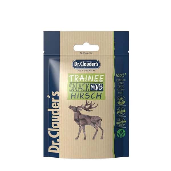 Dr.Clauder's Dr.Clauder's Trainee 貓狗小食 95%鹿肉粒小食 小粒 50g 50g  正面圖
