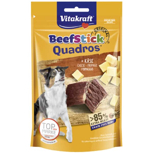Vitakraft Vitakraft 狗零食 高鈣健體牛肉塊 奶酪 70g 70g 正面圖