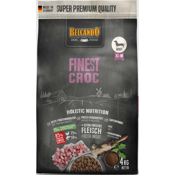 Belcando Belcando 狗糧 無穀物天然犬乾糧 成犬糧 精細顆粒 鴨肉配方 4kg 4kg  正面圖