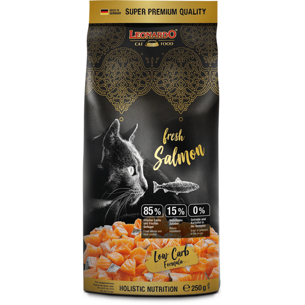 Leonardo 貓糧 無穀物鮮肉貓乾糧 成貓糧 新鮮三文魚+家禽配方 0.25kg (圖片1)