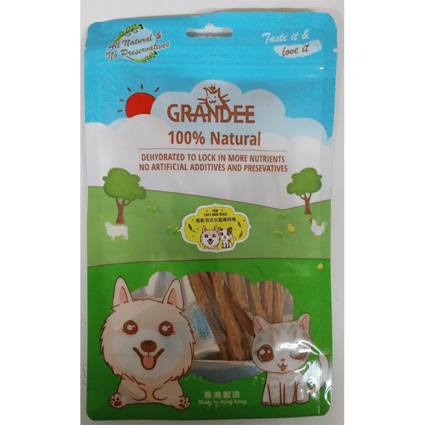 GRANDEE 香港製造 天然風乾小食 羽衣甘藍雞肉 50g (貓犬用) (圖片1)