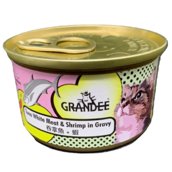 GRANDEE 貓罐頭 吞拿魚+蝦 80g (圖片1)