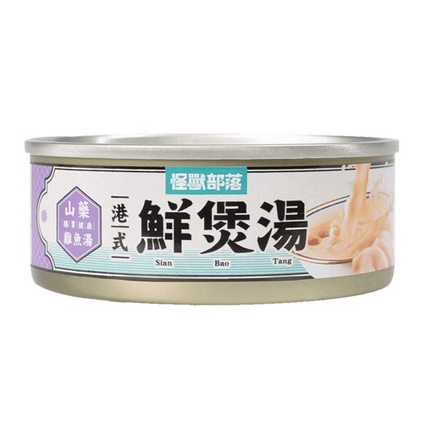 怪獸部落 貓犬副食罐 港式鮮煲湯 山藥雞魚湯 80g (圖片1)