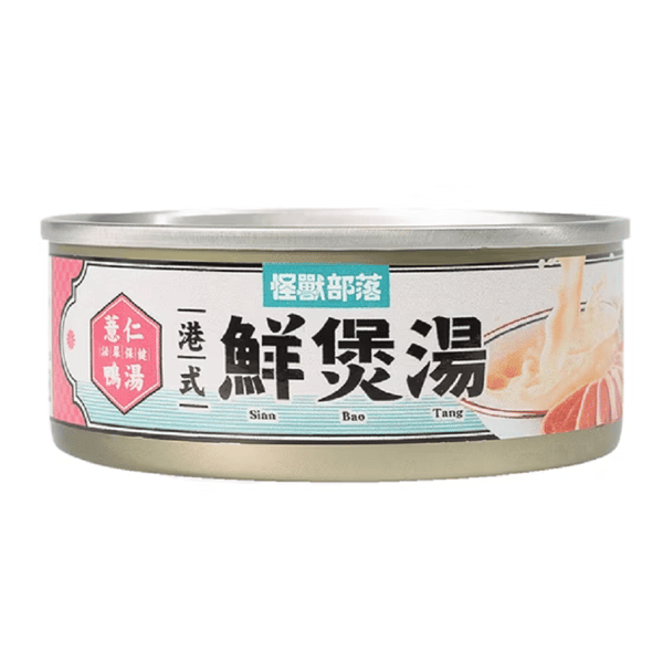 怪獸部落 貓犬副食罐 港式鮮煲湯 薏仁鴨湯 80g (圖片1)