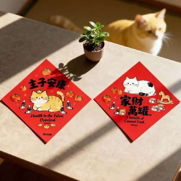 寵物吉祥揮春 貓貓款 款式隨機 (非賣品) (圖片1)