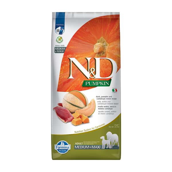 Farmina N&D Pumpkin Adult Grain-Free Dog Food – Duck & Cantaloupe Maxi 12kg (圖片1)