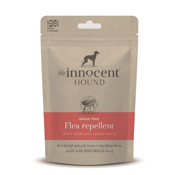 The The Innocent Hound 狗零食 風乾保健小食 驅蟲抗蝨 牛肉配檸檬香脂草 150g 150g  正面圖