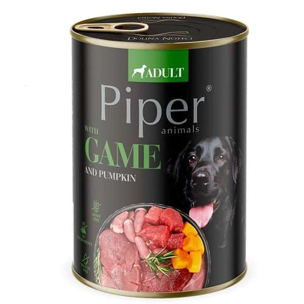 Piper 黑鑽狗罐頭系列 成犬配方 野味+南瓜 400g (PG400) (圖片1)
