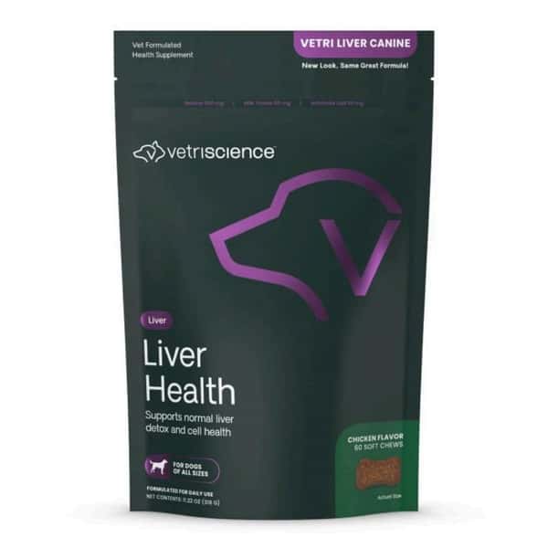 狗狗保健用品 VetriScience 犬用 護肝咀嚼片 60粒 雞肉味 (0900725.060)