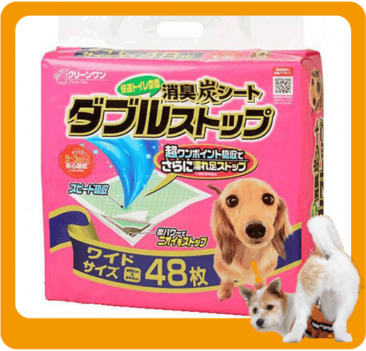日本Clean One 消臭炭寵物尿墊 狗尿墊 狗尿片 [44*60 L碼 48枚] (粉紅) (圖片1)
