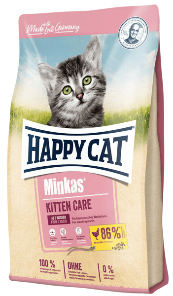 Happy Happy Cat Minkas 幼貓糧 初生貓營養配方  1.5kg 5kg  正面圖